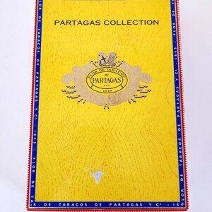 Vintage Partagas Collection Cardboard Cigar Box w/one Glass Tube *AS IS*